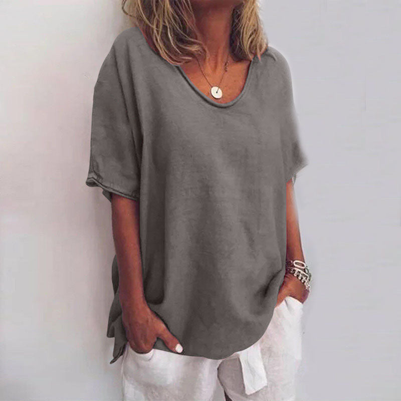 Sophie - Relaxed Cotton-Linen Shirt | Plus Sizes Available