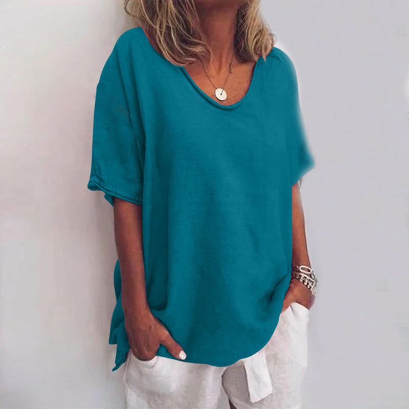 Sophie - Relaxed Cotton-Linen Shirt | Plus Sizes Available