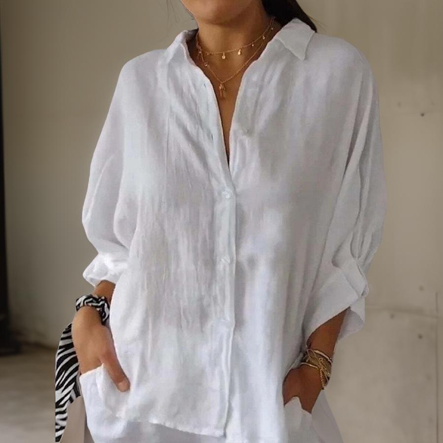 Sofia - Timeless Cotton-Blend Blouse