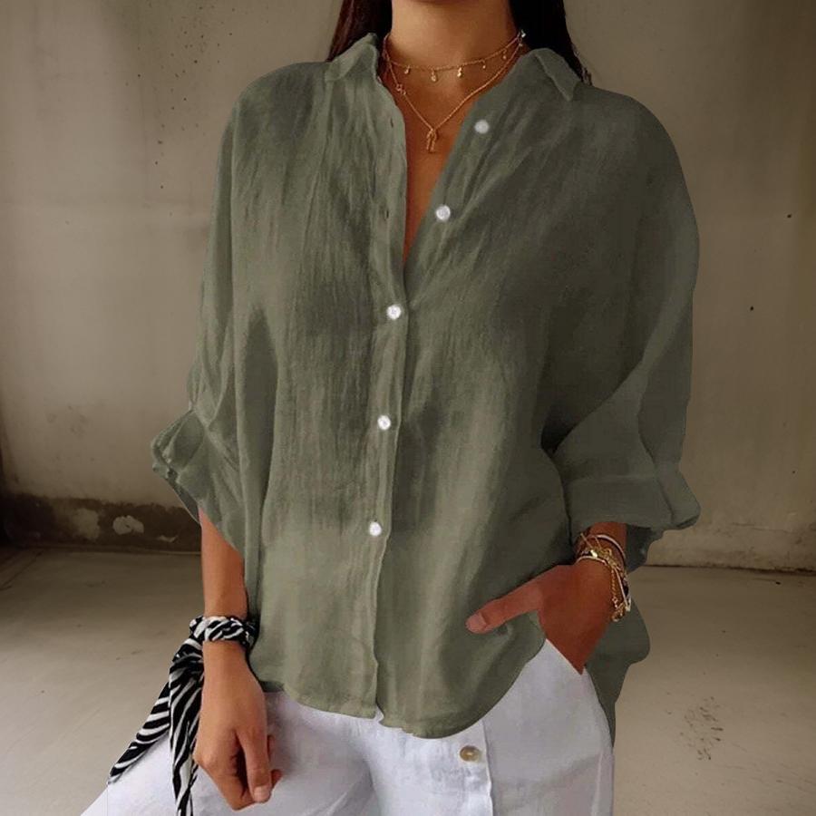 Sofia - Timeless Cotton-Blend Blouse