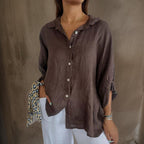 Sofia - Timeless Cotton-Blend Blouse