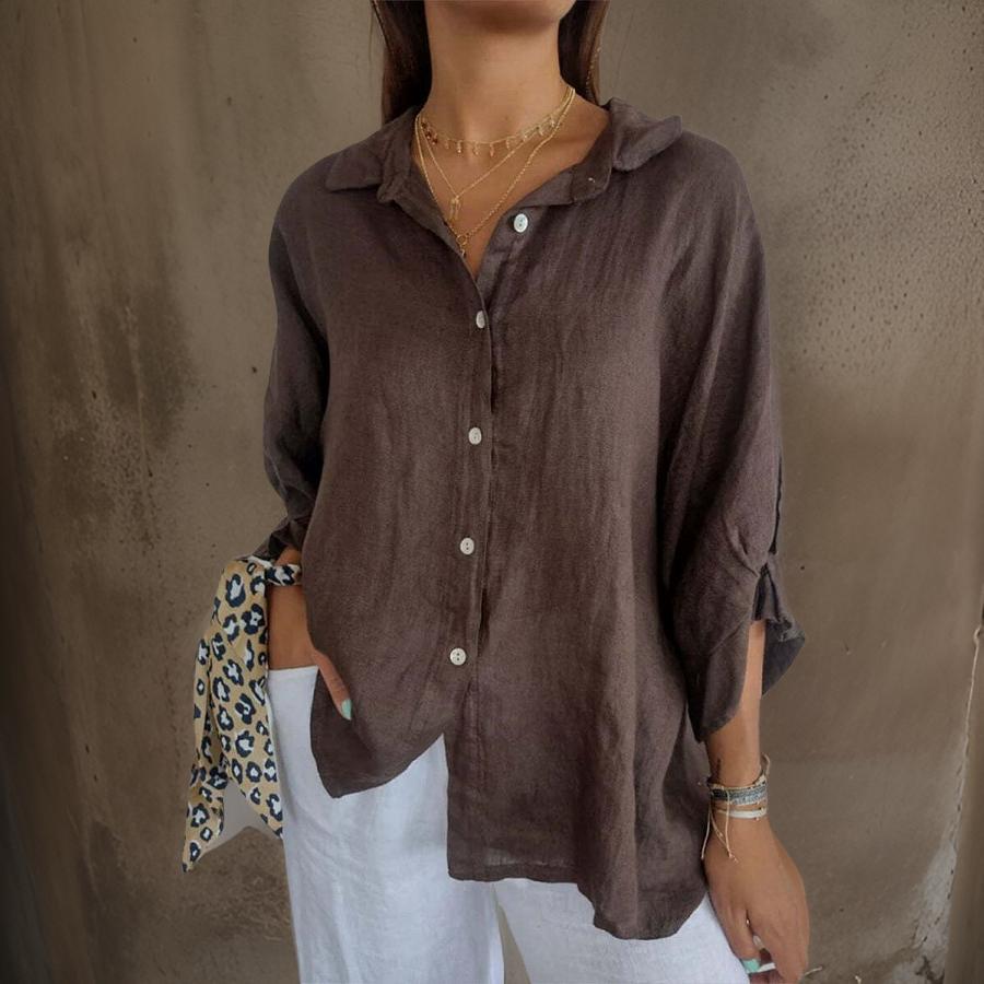 Sofia - Timeless Cotton-Blend Blouse