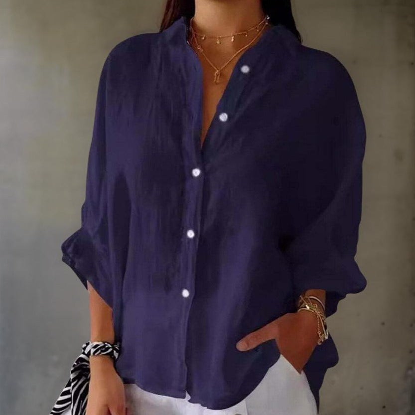 Sofia - Timeless Cotton-Blend Blouse